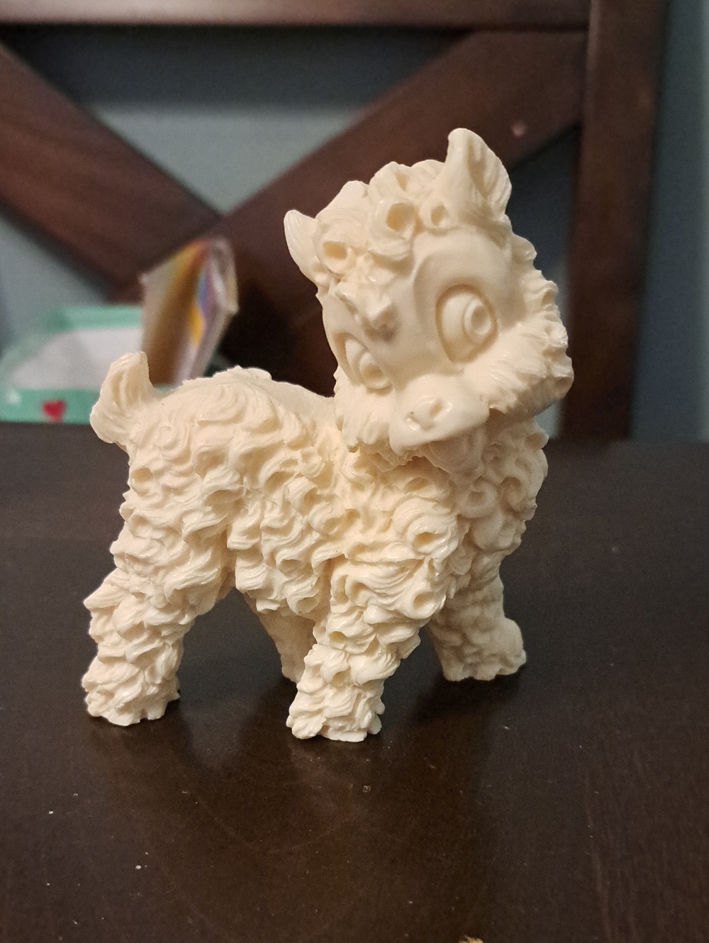 Vintage A. Santini Italy Classic Figure Resin : Baby Sheep Lamb 4" x 3.5" Cute